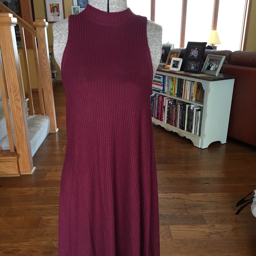 Hollister Maroon Mockneck Dress